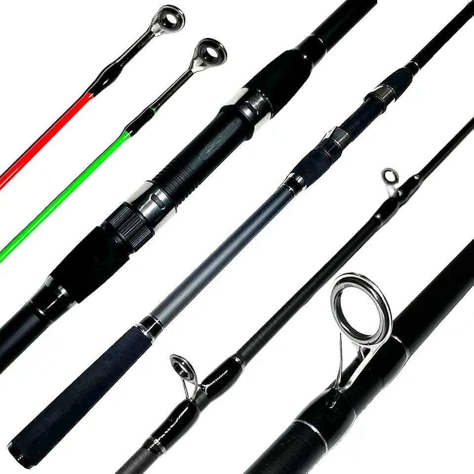 VARA DE PESCA PRAIA PARA COSTAO MAR MOLINETE CMIK 4.2M EM CARBONO - 20-60LB - 4 PARTES - 2 PONTEIRAS - PESQUEIRO, PESCA PESADA - COSTEIRA