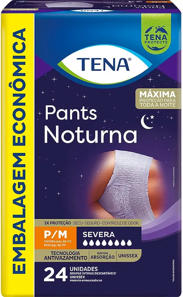 TENA Roupa Íntima Tena Pants Noturna P/M 24 Unidades