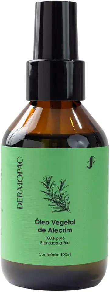 Óleo Vegetal de Alecrim Capilar 100% Puro Natural Tratamento Cabelo Umectação Dermopac 100ml