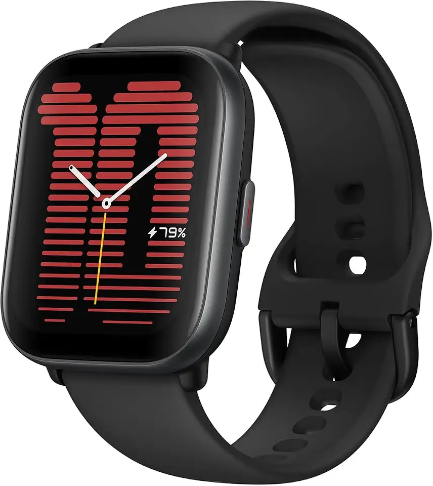 Relógio inteligente Amazfit Active 42 mm A2211, GPS, Amazon Alexa integrado, Bluetooth, bateria de 14 dias, mais de 120 modos esportivos, Android e iOS (preto)
