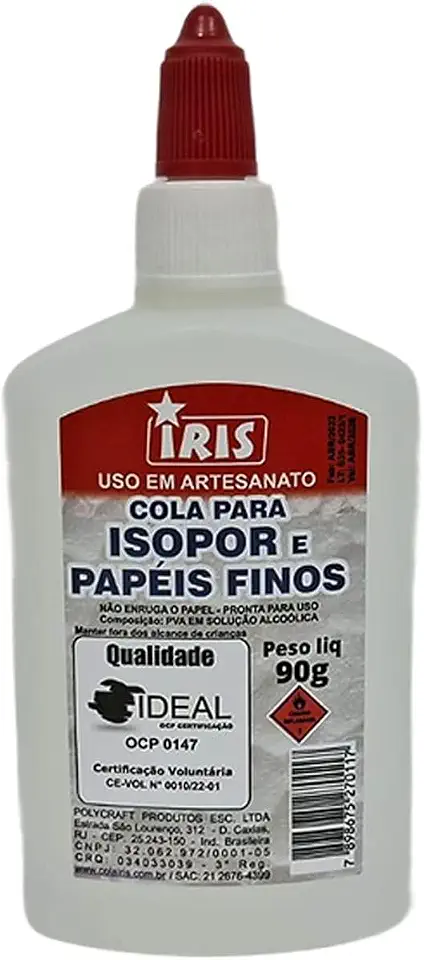 Kit de Colas para Isopor, Íris, 90 Gramas, Pacote com 6