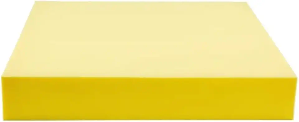 Espuma D33 Amarela 120cm x 60cm 10cm de espessura para assento de sofa cama encosto