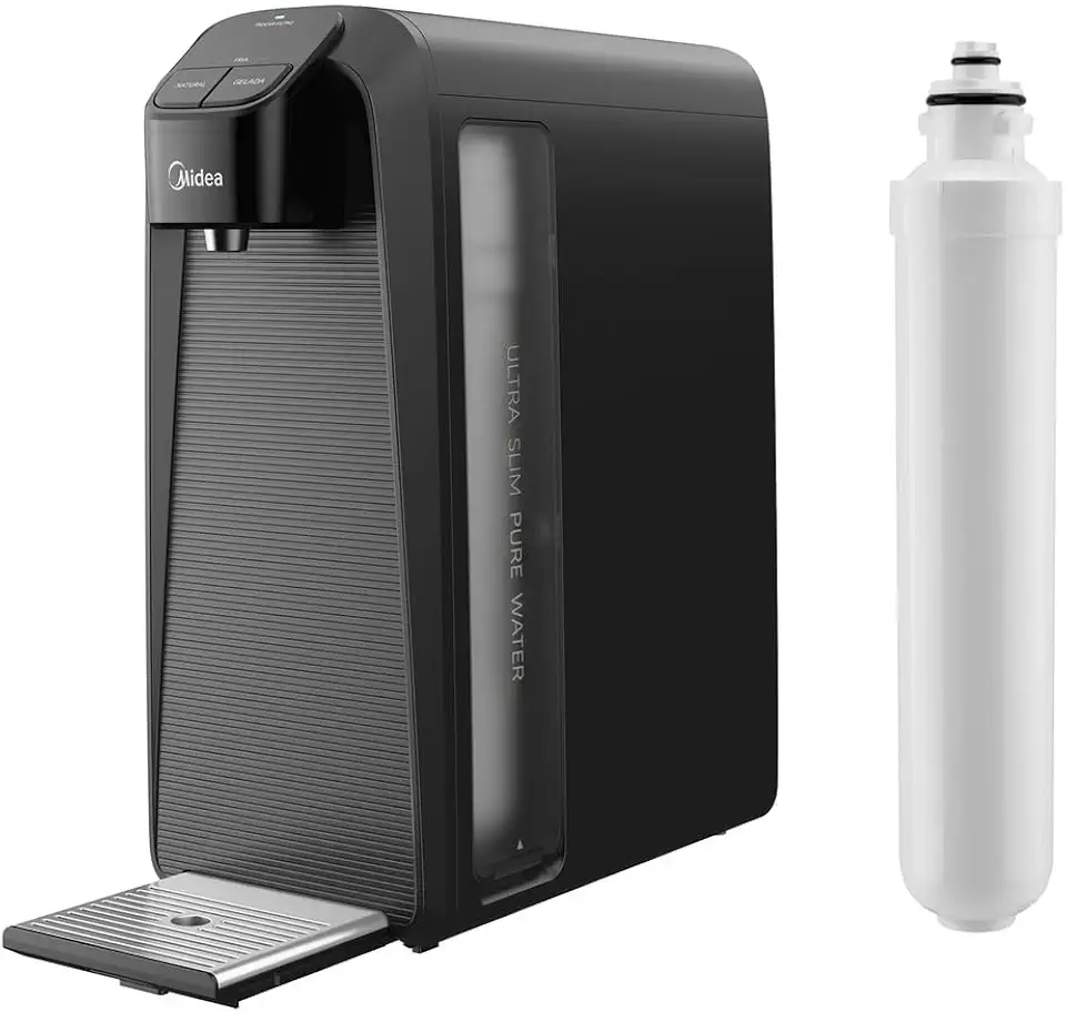 Purificador De Água Midea Slim Pure Cinza Bivolt + 1 Filtro Refil Reserva Original