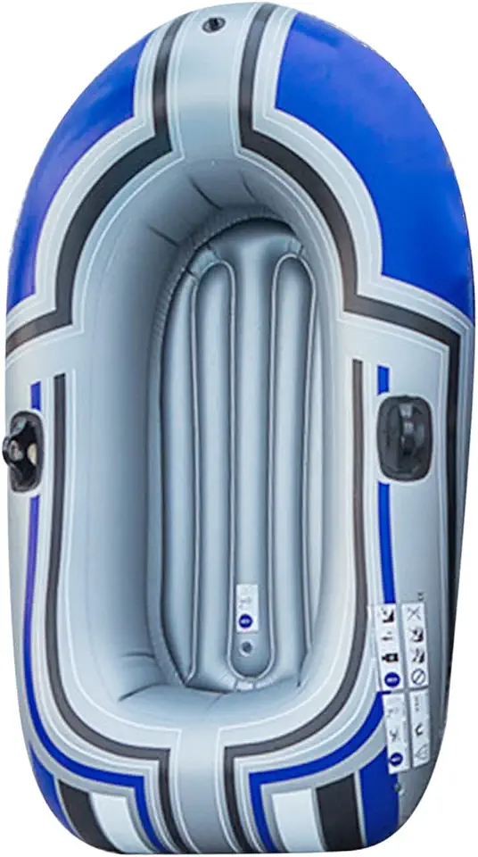 HEEPDD Caiaque Inflável Espesso para Pesca, Design Leve de PVC Compacto, Capacidade de 80 Kg para Pesca, Design Leve de PVC Compacto, Capacidade de 80 Kg para Atividades Ao Ar Livre e Viagens