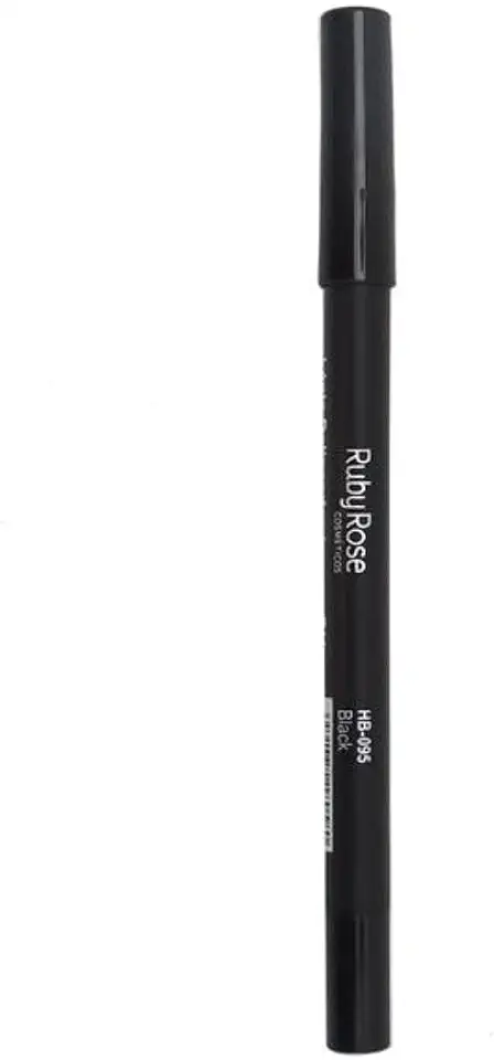 Lápis Delineador para Olhos a Prova D'água Carbon Black Ruby Rose HB-050
