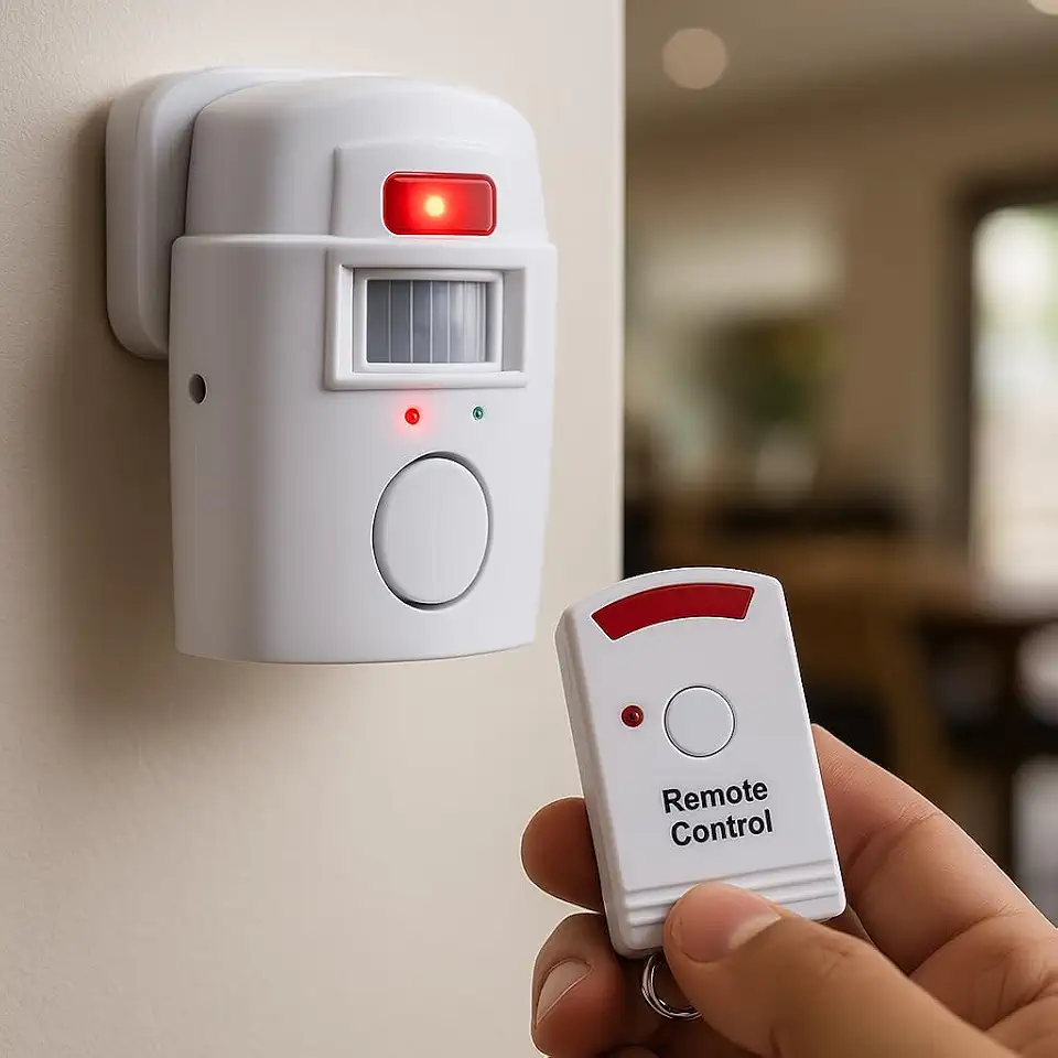 Kit Premium Alarme Residencial Sem Fio, Com Sensor De Presença E Sirene, Potente, Controle Remoto, Fácil Instalação, Segurança Para Casa, Marca VARENZIA
