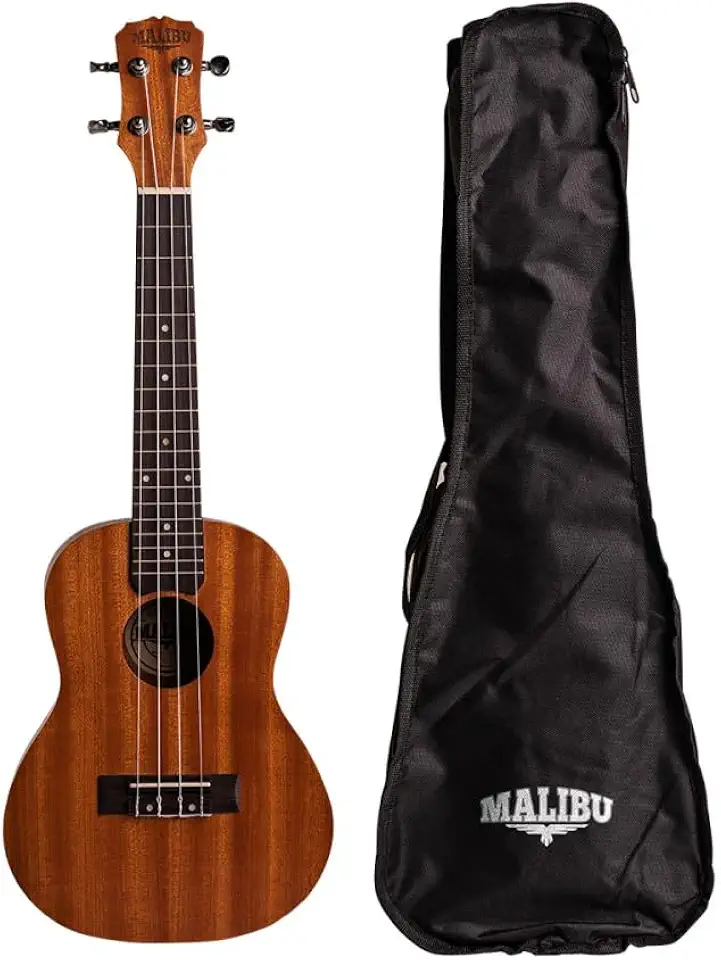 Ukulele Malibu Acústico Concert 23S Natural Com Capa