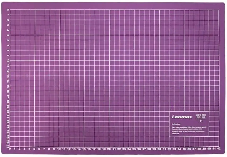Base De Corte Dupla Face 27x42 A3 Lilás Roxo Patchwork Artesanato Scrapbook Lanmax