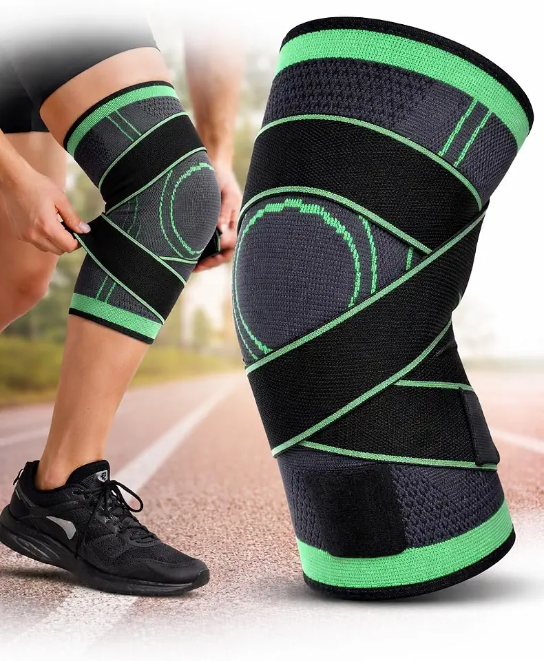 Joelheira de Compressão Ortopédica para Esportes e Recuperação – Suporte para Joelho com Ajuste Confortável, Alívio de Dores, Estabilização Articular, Ideal para Academia, Corrida, Futebol e Uso Diário - Litwod