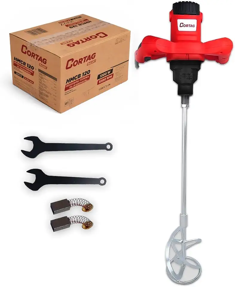 CORTAG Misturador Elétrico Basic HMCB-120 – Misturador para Massa Tinta Argamassa e Construção Civil 127v