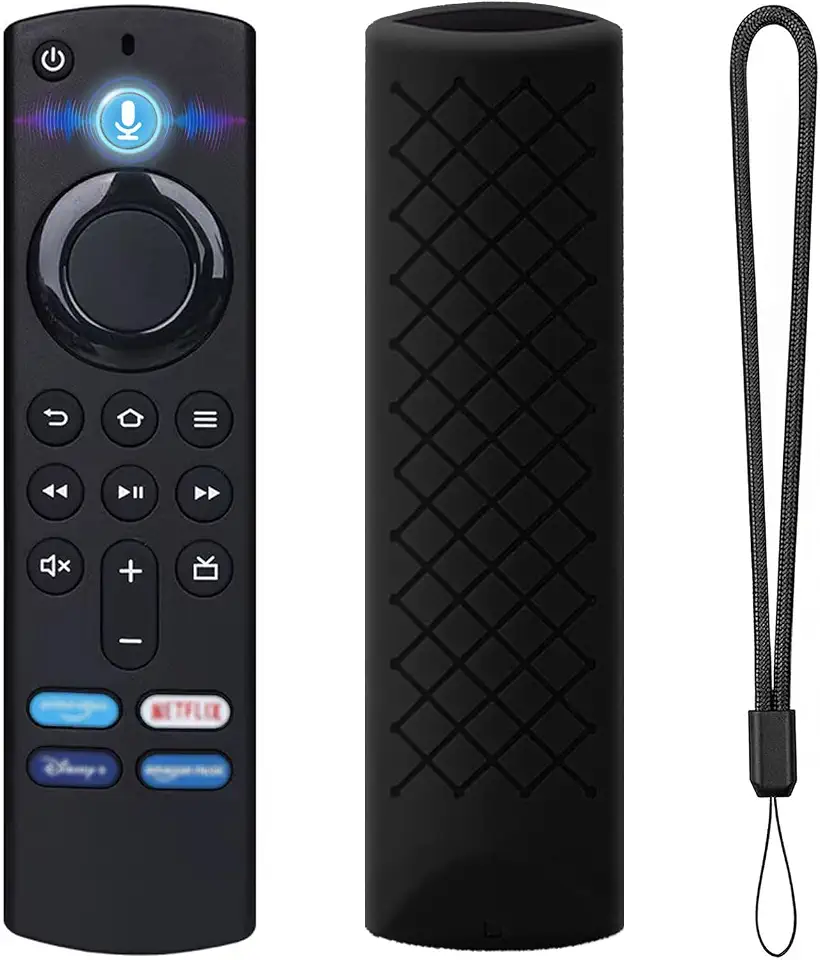 Controle Remoto com Comando De Voz, Vem com Capa Protetora de Silicone, Compatível com TV Stick 2ª,3ª/TV Stick 4K 1ª,2ª/4K+/4K Max 1ª/Lite, com Teclas de Atalho, Subtitui Modelos ORIGINAL