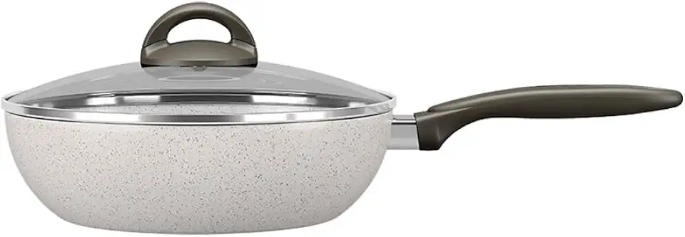 Brinox - Wok com Tampa 28Cm 4,1L Ceramic Life Suprema - Vanilla