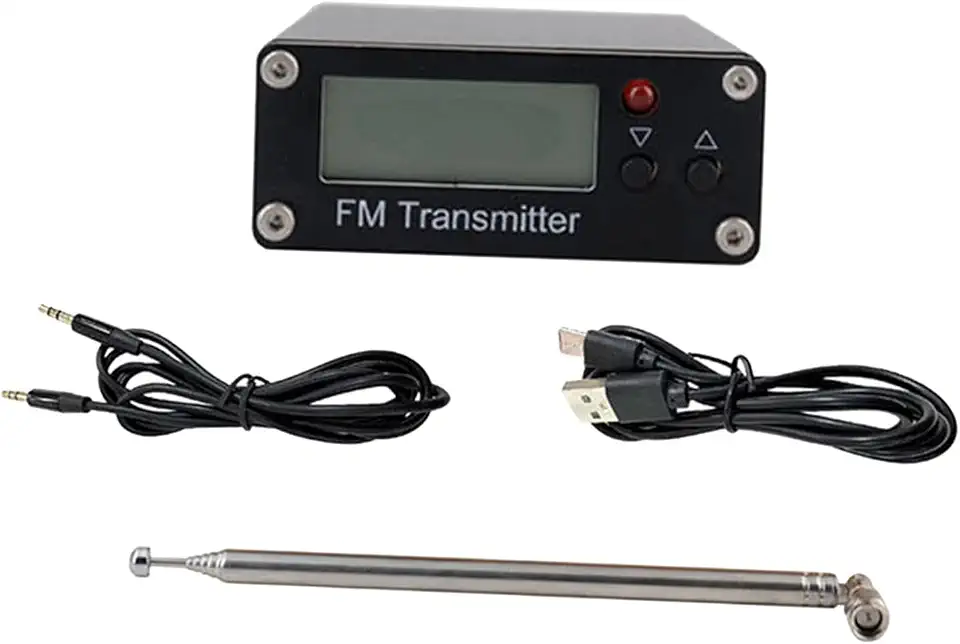 Transmissor FM de 0,5 W com Visor Digital para Shows de Luzes em Estações Universitárias.