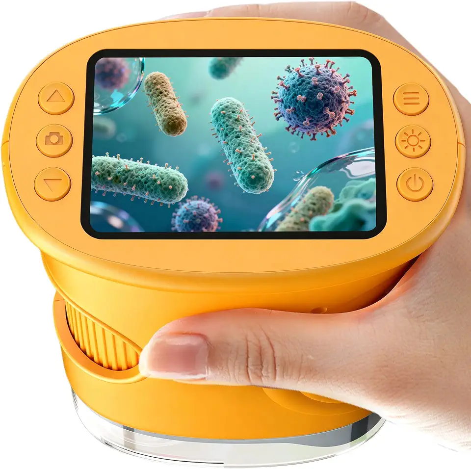 1000 X Microscópio portátil digital para crianças: Magnifying Glass para 2,0" IPS ecrã - presente original 4-12 anos, menina infantil, lupa grande aumento com luz - ciência experiências brinquedos