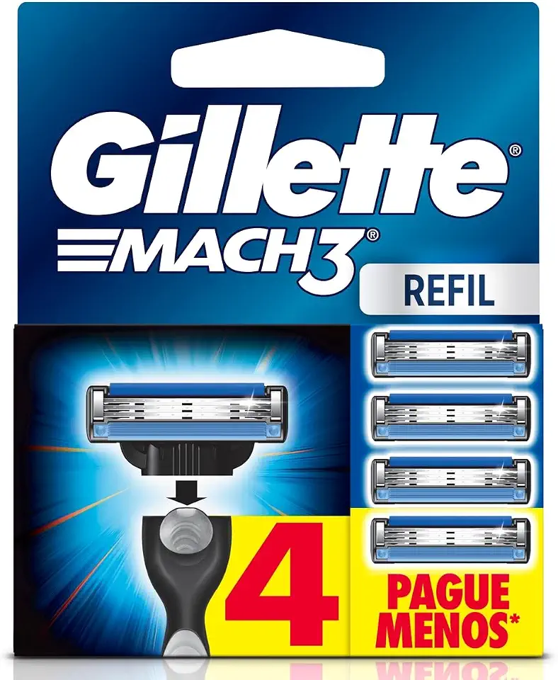 Gillette Refil Para Barbear Mach3 Leve 4 Pague 3