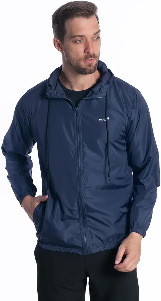 Jaqueta Corta Vento Impermeável Masculina Com Capuz