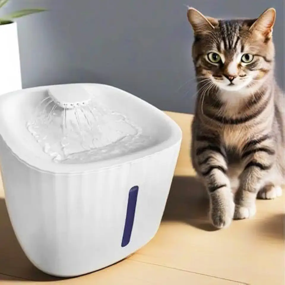 GONDMAX Bebedouro Automático para Gatos e Cães, 3 Litros, Branco