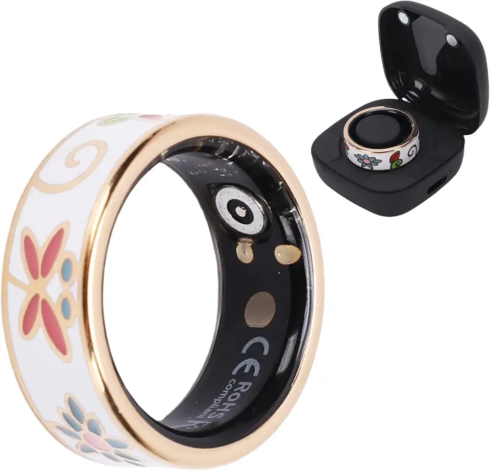 VBESTLIFE Anel Inteligente, Rastreador de Fitness Com Monitoramento do Sono, Contagem de Passos, Rastreamento de Frequência Cardíaca, à Prova de água IP68,