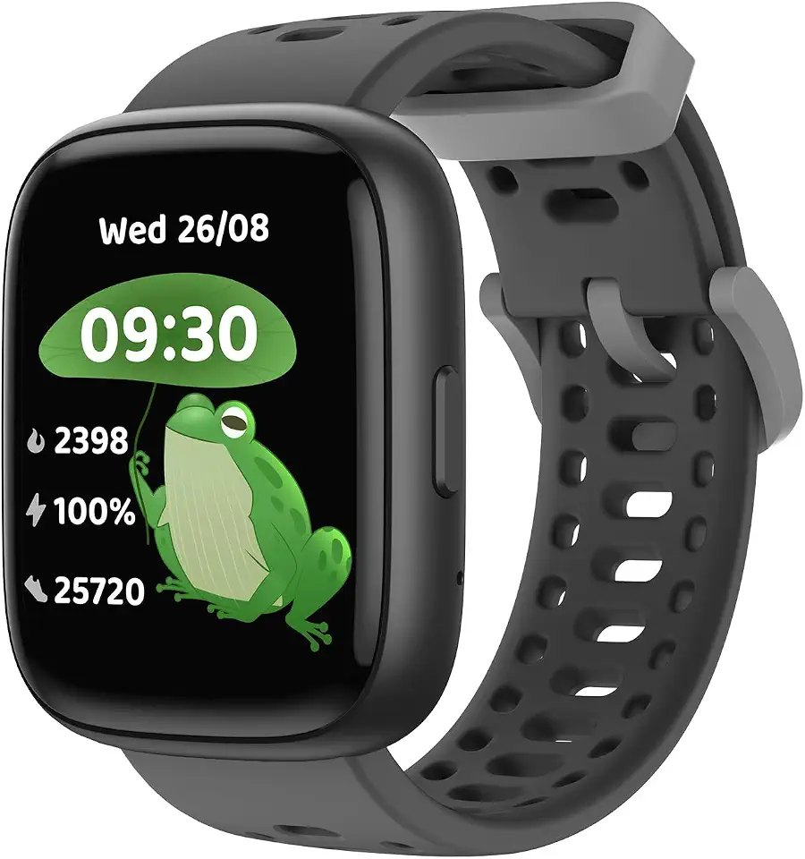 Bettdow Criança SmartWatch, relogio smartwatch com 1.83 Ecrã tátil, à prova d'água IP68, relogio feminino e masculino Despertador Exibição de hora No APP No Phone Registre os passos (Preto)