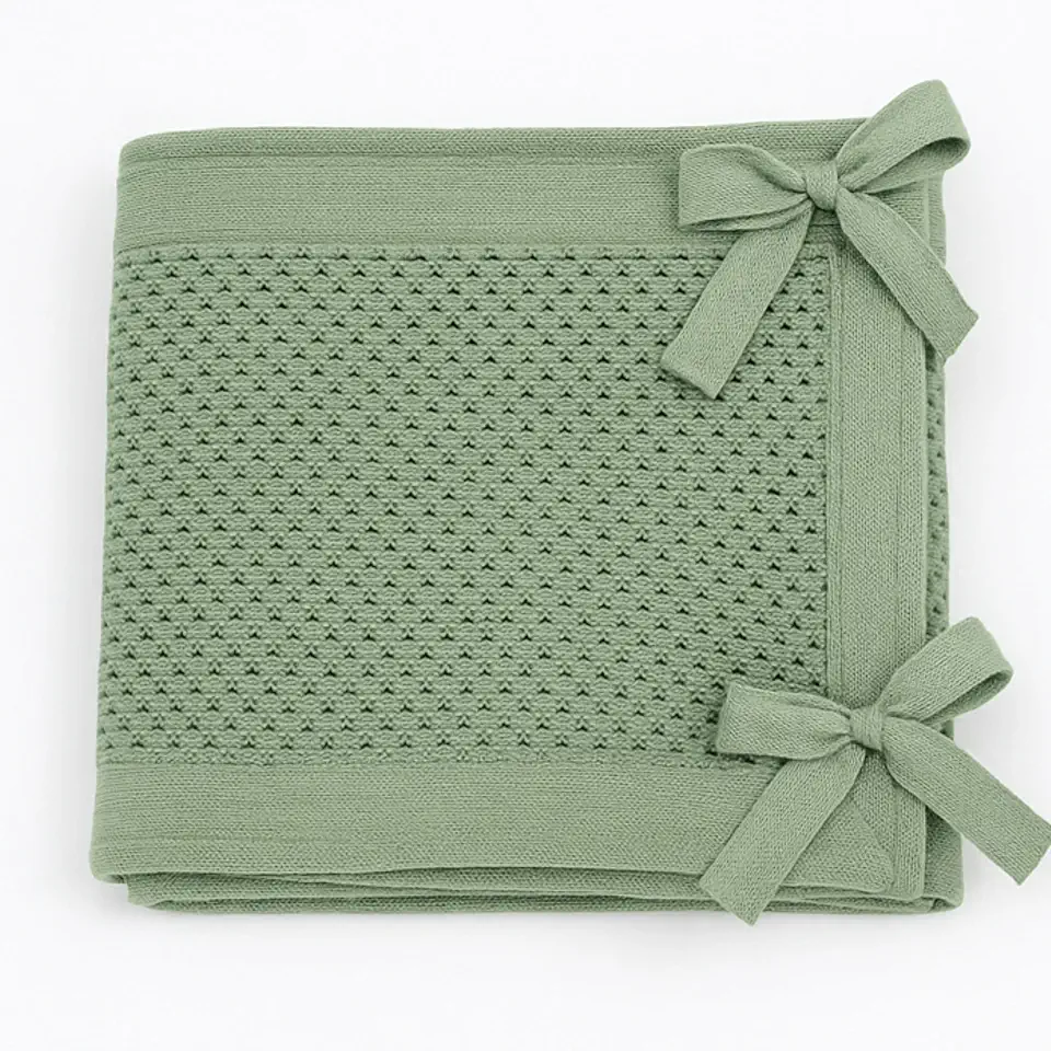 Tela Protetora de Berço Respirável 4 Lados Flow em Tricot de Algodão Sustentável Verde Oliva – Aime Baby