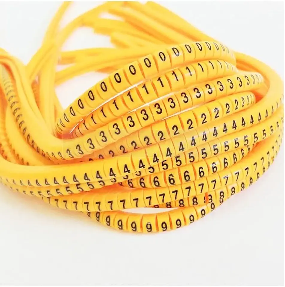 Identificador Marcador de Fios e Cabos Anilhas EC1 500pcs 0 a 9