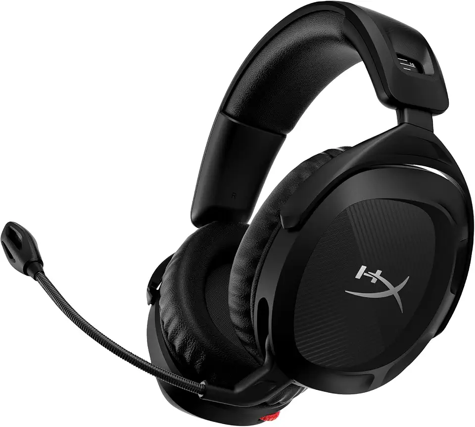 Headset Wireless HyperX Cloud Stinger 2 – Áudio Espacial DTS, Conexão 2,4 GHz, Bateria 20H, Conforto HyperX, Microfone Dobrável, Para Jogos e Streaming, Preto (676A2AA)