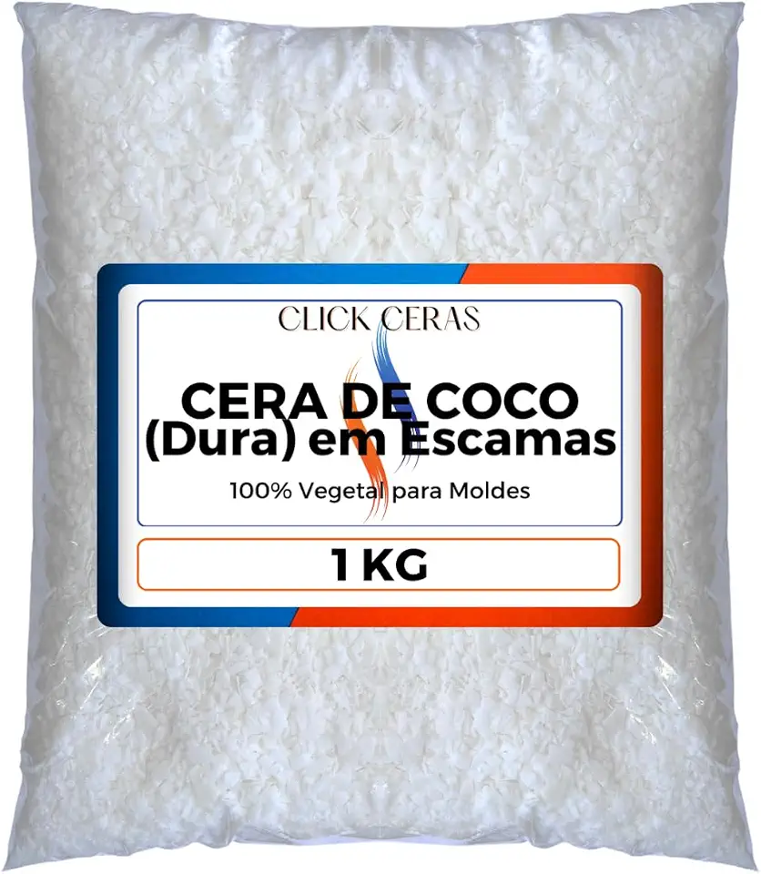 Cera de Coco Dura 1KG Escama para velas em Moldes