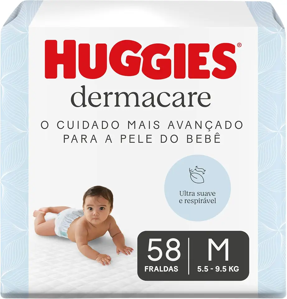 Fralda Huggies Premium Dermacare M - 58 Un