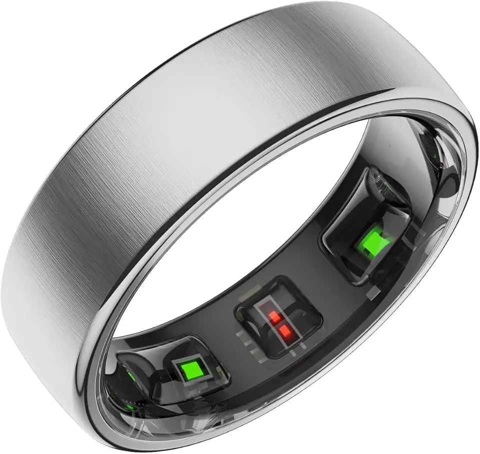 Anel inteligente Gen Pro 2 para homens e mulheres, Qring sem assinatura de aplicativo com frequência cardíaca, carregamento sem fio, monitoramento de sono e controle remoto de câmera, anel à prova