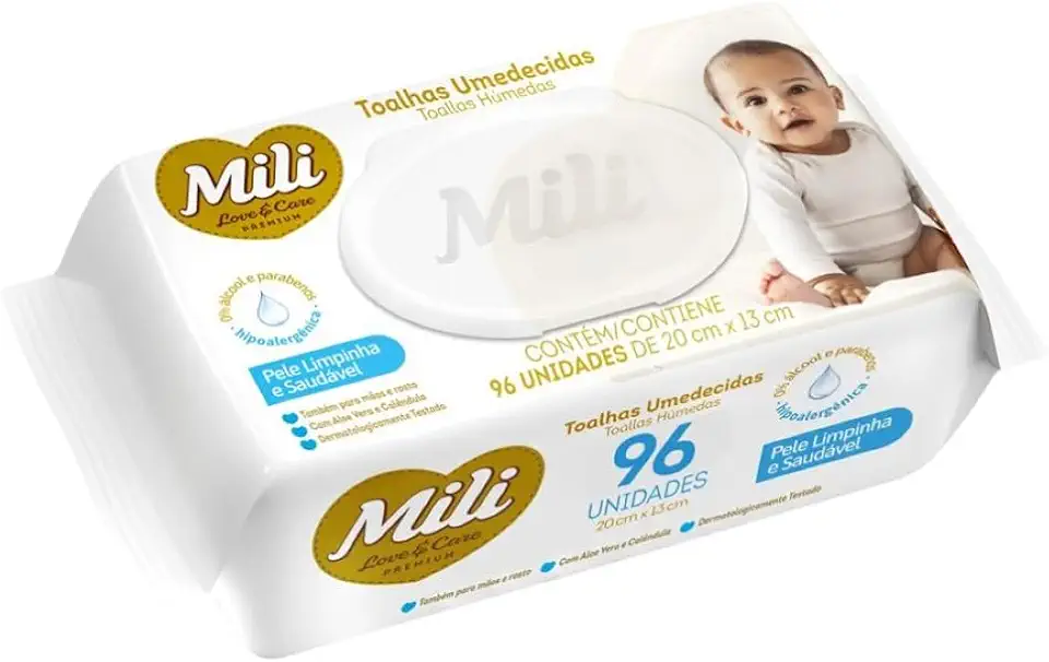 Mili Toalhinha Umedec. Mili Love&Care - 100 Unidades