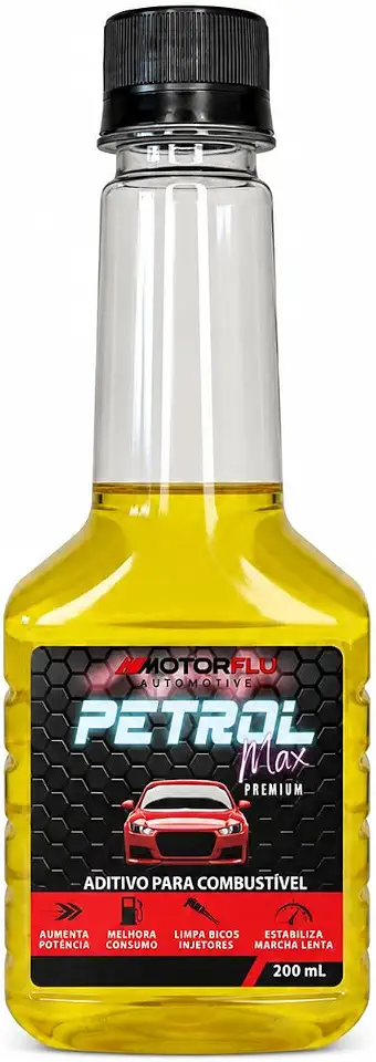 Aditivo Concentrado Alta Performance Petrol Max Motorflu 200 mL, Melhora Queima e Octanagem, Limpa Sistema, Aumenta Potência e Reduz Consumo em Motores Flex