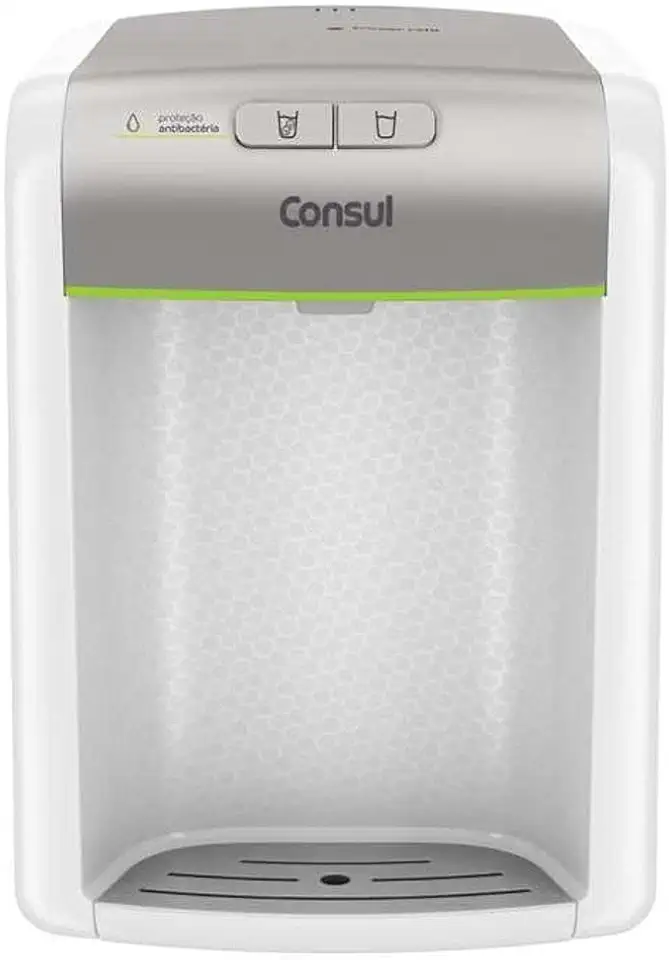 Purificador de água Consul Prata refrigerado, com proteção antibactérias - CPB34AS Bivolt