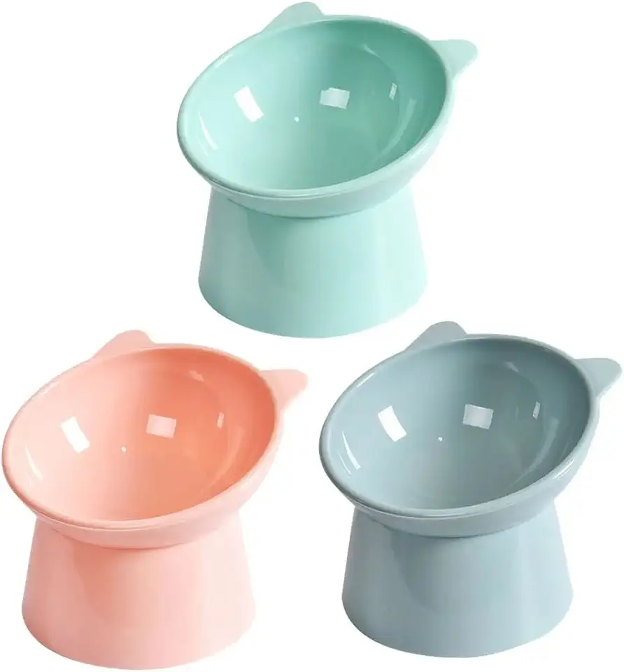 Kit Comedouro Gatos Elevado Ergonômico Individual Lindo