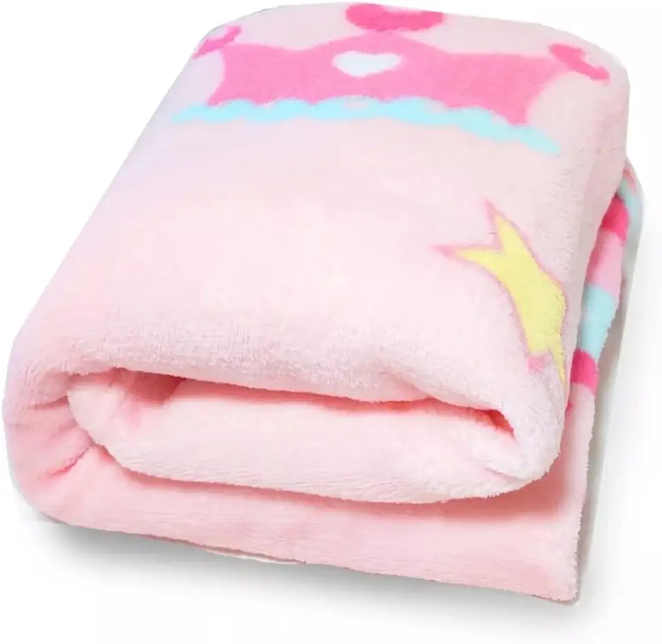 Manta Cobertor Bebe Microfibra Confort Baby Princesa Rosa Antialergico Toque Macio