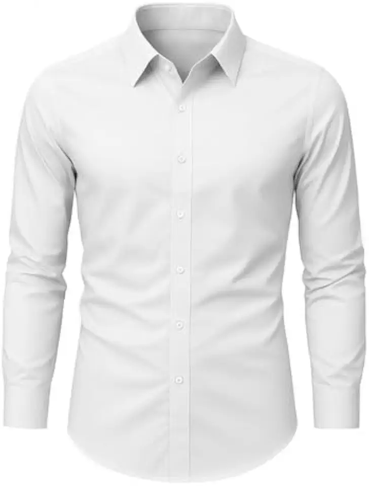 Camisa Social Masculina Slim Fit Manga Longa Tecido Antiamassante - Caimento Justo ao Corpo - Trabalho, Eventos e Festas - LOVE INSIDE