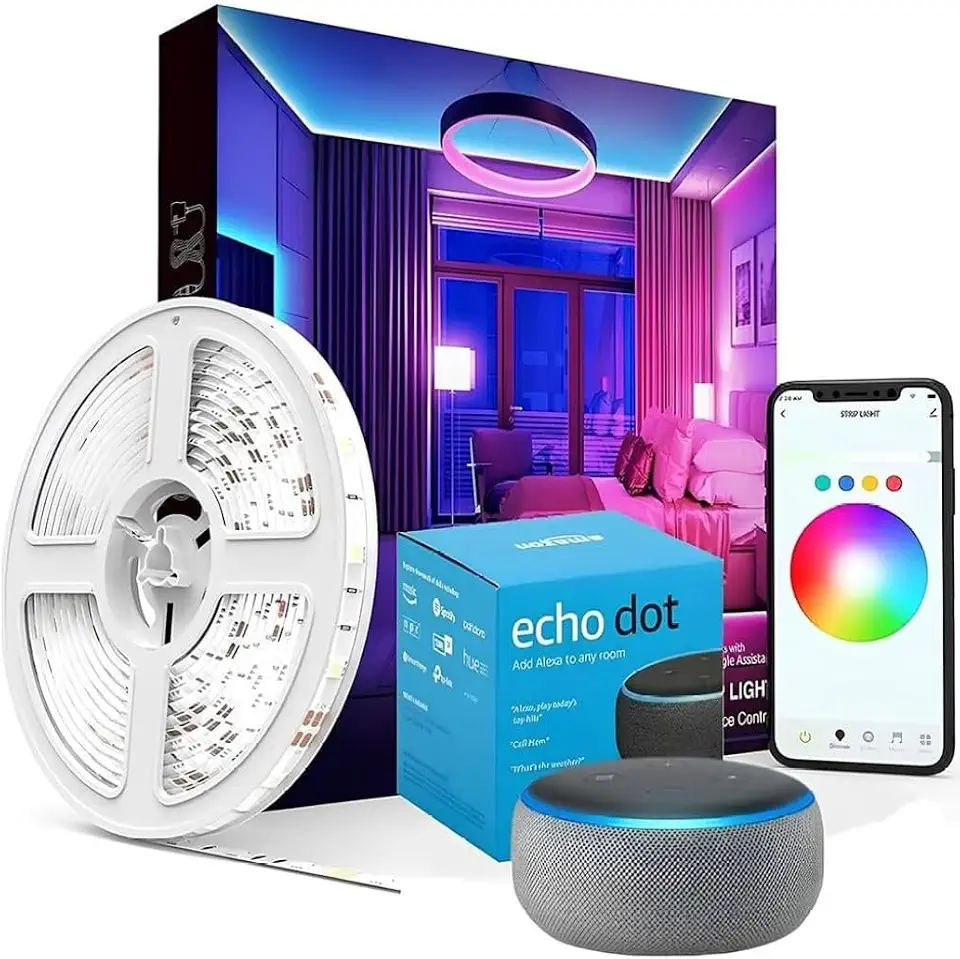Fita Led Inteligente Alexa Wifi RGB 5 Metros - Compatível Echodot Alexa/GoogleHome Led SMD 5050