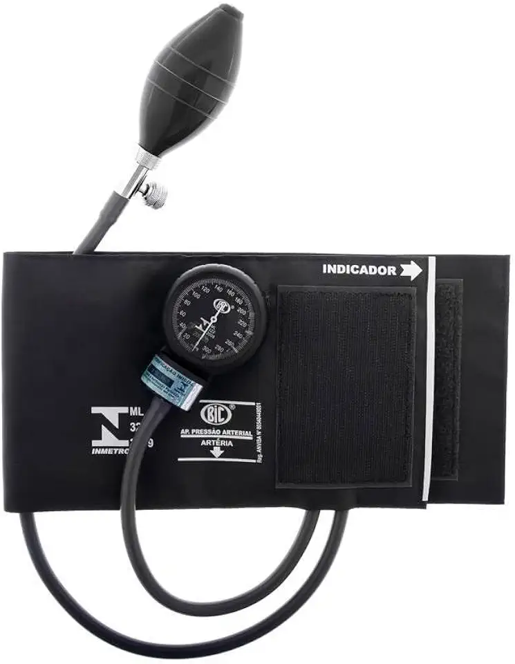 Monitor De Pressão Esfigmomanômetro Preto Bic