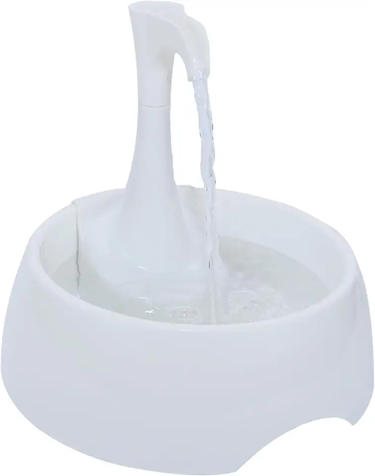 AMICUS - Fonte Bebedouro de água AQUA FIRST USB para Gatos e Cães Bivolt, Bebedouro para Animais de Estimação - Design Ergonômico, Portátil, Bivolt - 1,2L de Capacidade - Branco