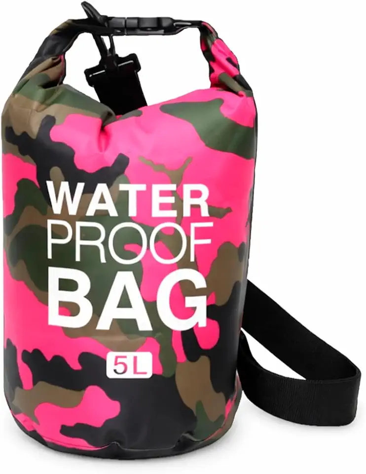 Bolsa Impermeável Saco Bag Estanque 5 Litros Camping Bag Rosa