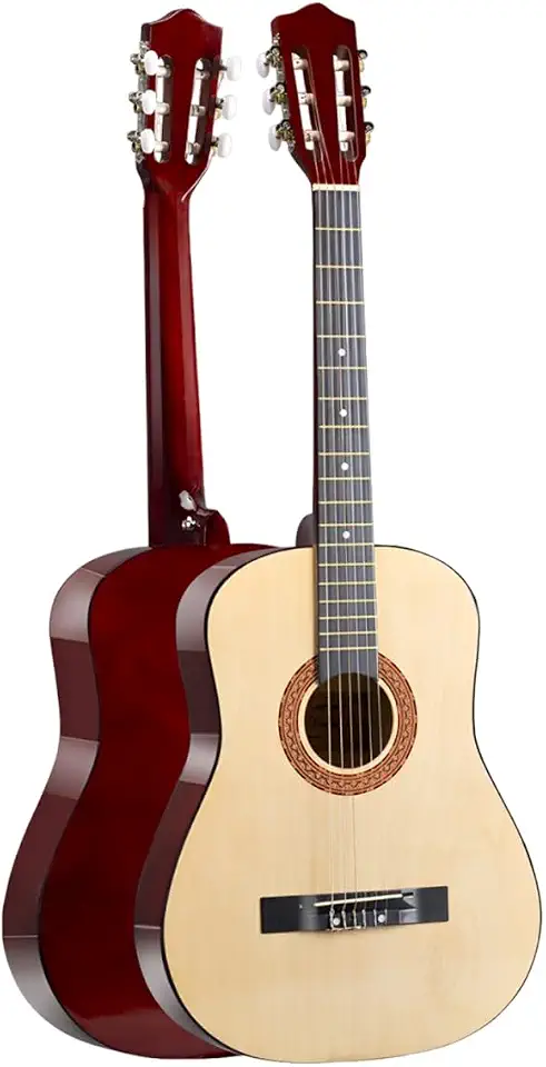 Violão Clássico 38 Polegadas, Corpo C-Type em Tília com Acabamento em ABS, Cordas de Nylon e Cavalete Resistente, Ideal para Iniciantes e Estudantes de Música (Natural)