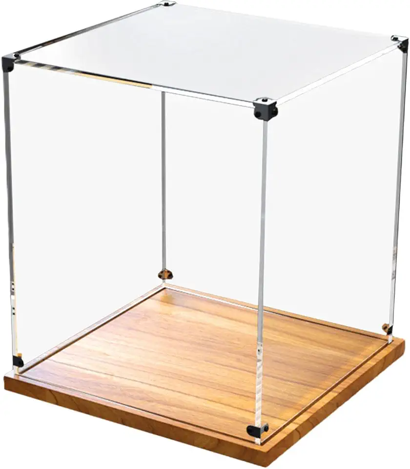 Vitrine Transparente, Estável E Decorativa, Organizadora para Escritório, Estante, Balcão Ou Quarto, 35cm x 35cm x 20cm