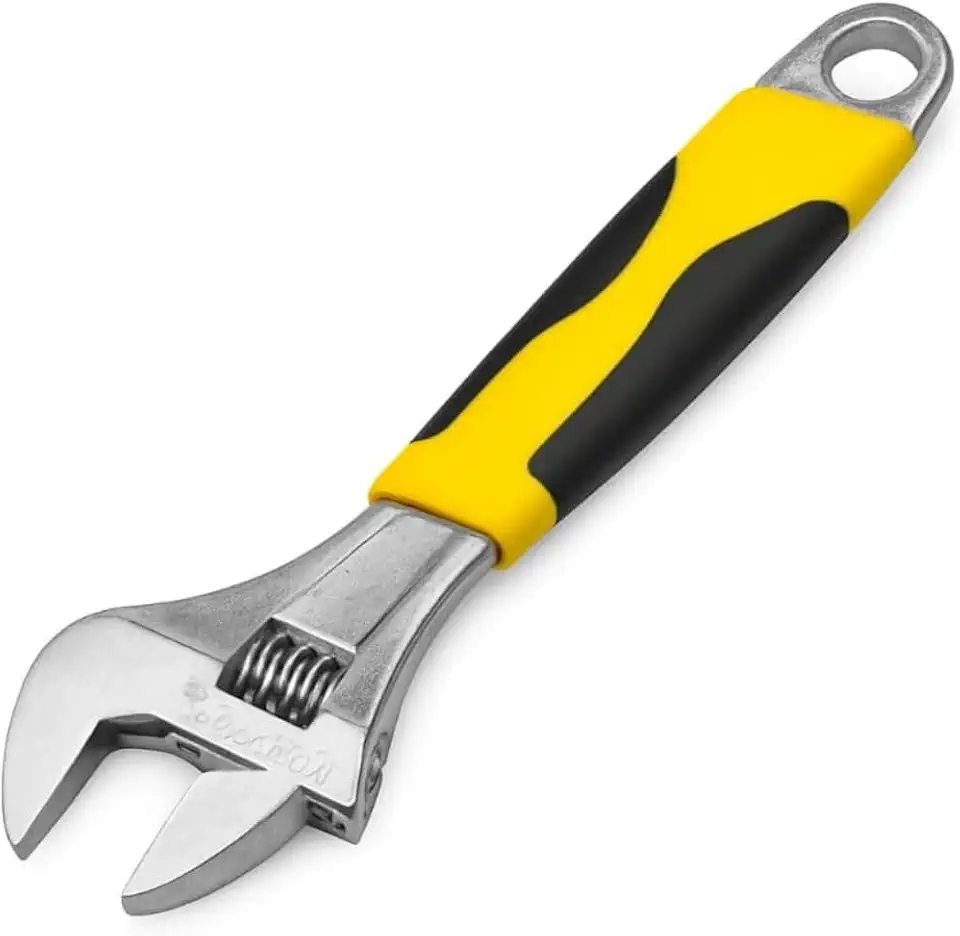 Chave Ajustável Profissional 8'', Aço com Cabo Ergonômico Antiderrapante, Abertura 20mm, 200mm x 55mm, Uso Industrial e Doméstico