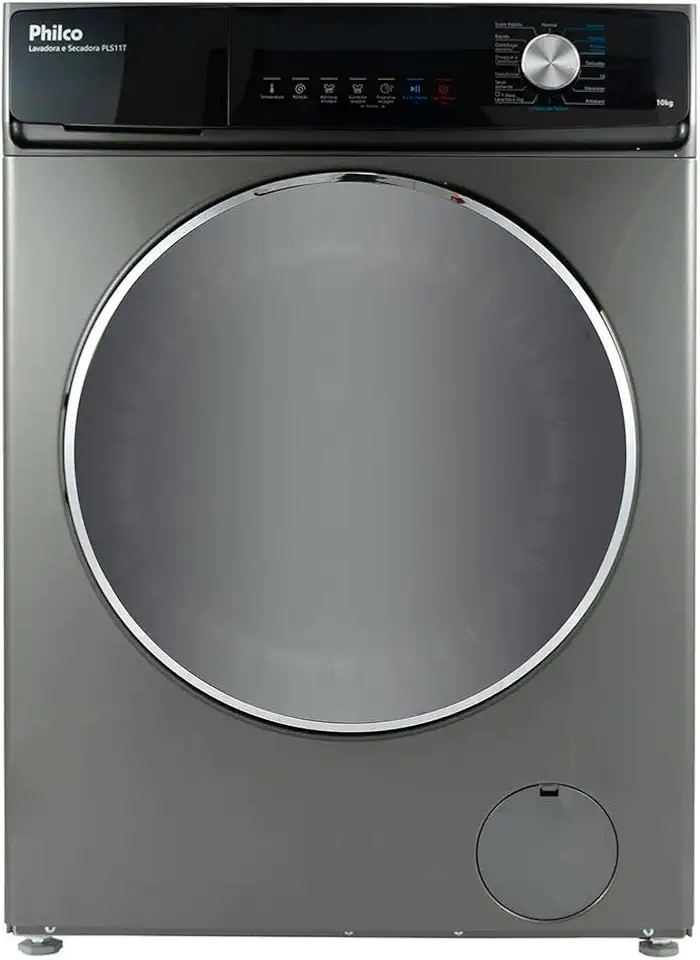Lava e Seca Philco 16 Programas Eco Inverter 10kg Inox PLS11T 220V