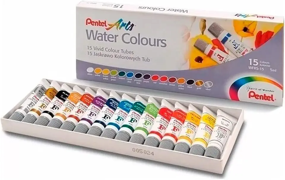 Pentel Tinta Aquarela 15 Cores WFRS-15