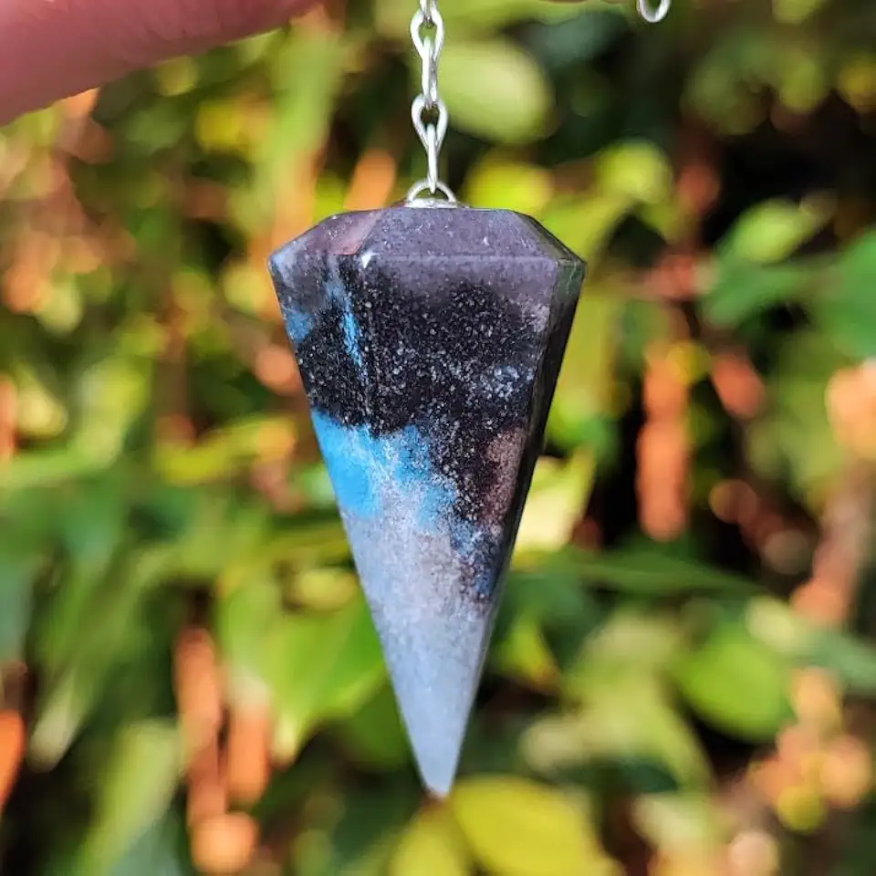 Pêndulo Trolita Radiestesia Pedra Natural Facetado Mesa Radiônica Feng Shui Chakras Equilíbrio Vitti (3cm)