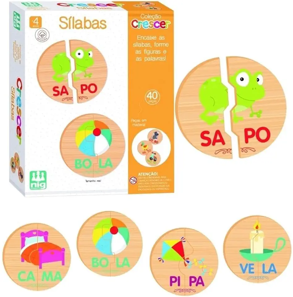 Mad. Crescer - Sílabas, Nig Brinquedos, Multicor