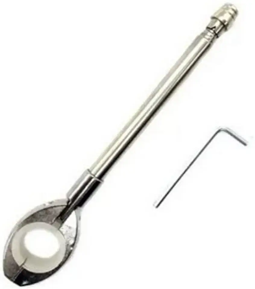 Antena Corta Pipa Cerol Para Guidao 7/8 Moto Inox 7 estágios Spencer Prata