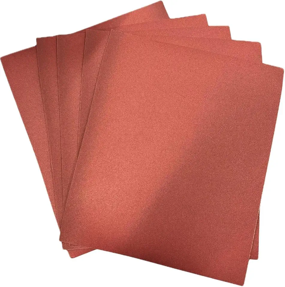 Folha de Lixa Grão 180 – Kit com 5 Folhas 22,5×27,5 cm – Acabamento Intermediário para Madeira, Massa, Gesso, Pintura e Reforma