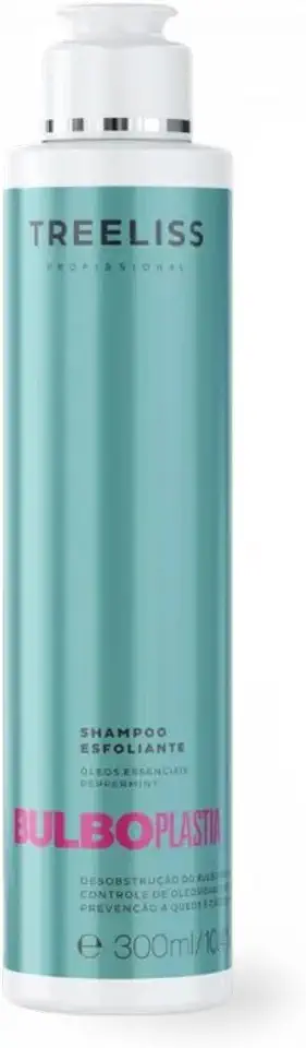 Shampoo Esfoliante Bulboplastia Treeliss 300ml Limpeza Profunda Detox Capilar Controle Oleosidade Revitalização Pré Tratamento Capilar Profissional