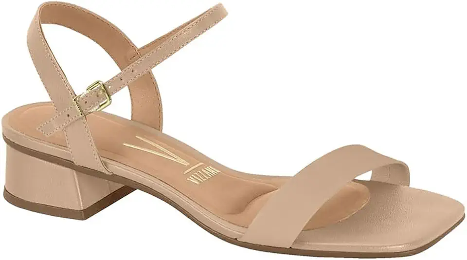 Sandália Feminina Salto Bloco Pelica Vermelho Vizzano 6454.111